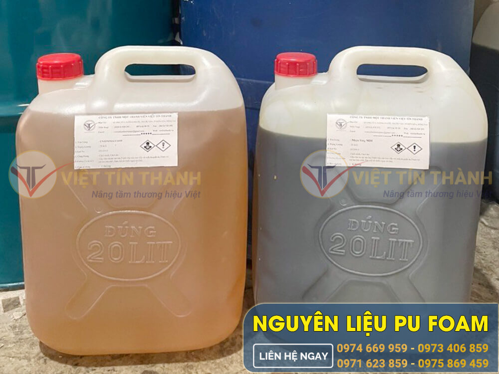 nguyên liệu pu foam 2 thành phần trắng đen